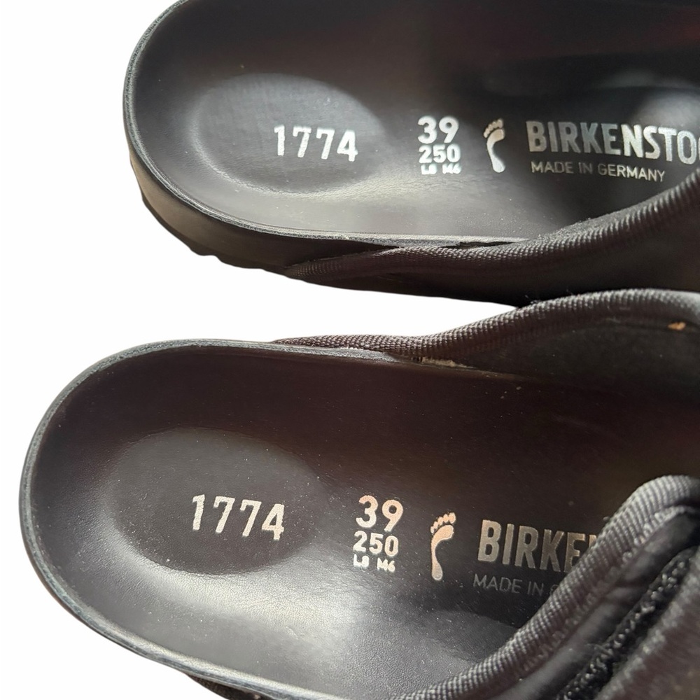 Birkenstock 1774 Arizona Cosny padded nylon sandals in black‎ size 39 - Picture 3 of 5